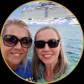 Linda and Jessica enjoying a day together by the water